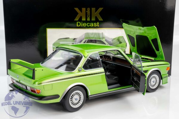 KK Scale - 1:12 BMW 3.0 CSL (E9) 1973 Green Metallic - Diecast Model 12 KKDC120231 BMW 3.0 CSL GREEN DIECAST MODEL