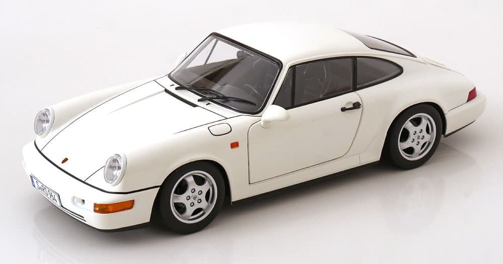 KK Scale – 1:12 Porsche 911 (964) RS with Cup Rims 1992 White – Diecast Model