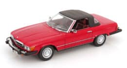 KK Scale – 1:18 Mercedes-Benz 450 SL (R107) US Version with Removable Soft Top 1979 Red – Diecast Model