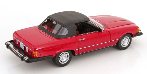 KK Scale – 1:18 Mercedes-Benz 450 SL (R107) US Version with Removable Soft Top 1979 Red – Diecast Model 16 KK Scale – 1:18 Mercedes-Benz 450 SL (R107) US Version with Removable Soft Top 1979 Red – Diecast Model