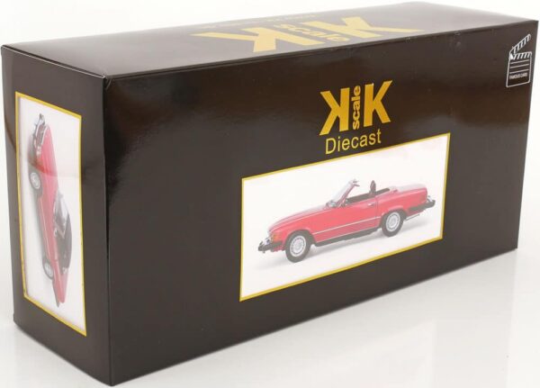 KK Scale – 1:18 Mercedes-Benz 450 SL (R107) US Version with Removable Soft Top 1979 Red – Diecast Model 21 KK Scale – 1:18 Mercedes-Benz 450 SL (R107) US Version with Removable Soft Top 1979 Red – Diecast Model
