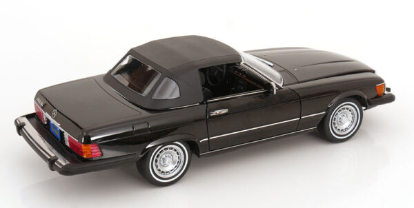 KK Scale 1:12 Mercedes 450 SL (R107) US Version American Gigolo 1979 Black Soft Top (KKDC120262) Diecast Model 16 KK Scale 1:12 Mercedes 450 SL (R107) US Version American Gigolo 1979 Black Soft Top (KKDC120262) Diecast Model