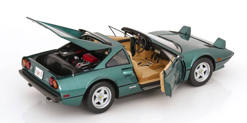 KK Scale – 1:12 Ferrari 308 GTS QV US Version from the TV Series Magnum P.I. 1982 Green Metallic – Diecast Model 4 KK Scale – 1:12 Ferrari 308 GTS QV US Version from the TV Series Magnum P.I. 1982 Green Metallic – Diecast Model