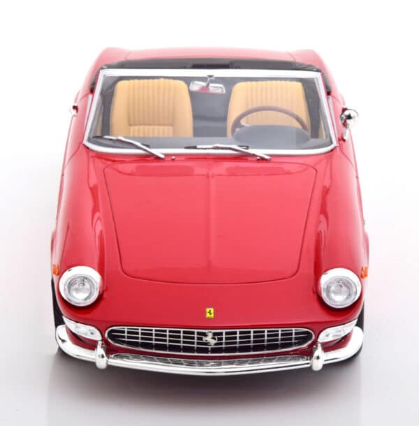 kk scale - 1:18 ferrari 275 gts pininfarina spyder red red/beige interior 1964