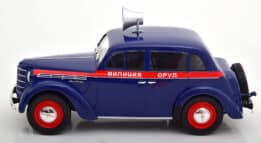 kk scale - 1:18 moskwitsch 400 police with speaker 1946 dark blue