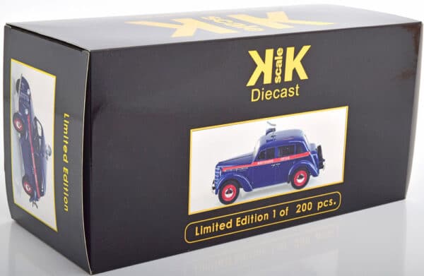 kk scale - 1:18 moskwitsch 400 police with speaker 1946 dark blue