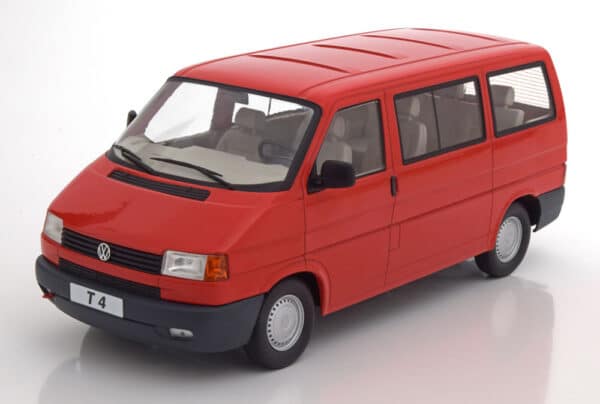 kk scale - 1:18 vw bus t4 caravelle 1992 red limited edition 750 pcs.
