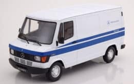 kk scale - 1:18 mercedes 208d van1988 white/blue mercedes service - ltd edn 1000 pcs
