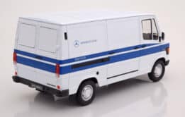 kk scale - 1:18 mercedes 208d van1988 white/blue mercedes service - ltd edn 1000 pcs
