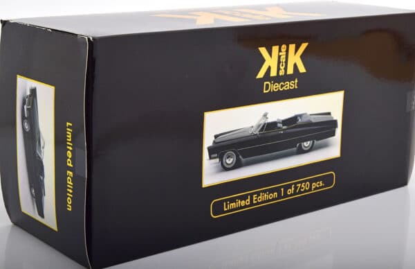 kk scale - 1:18 cadillac deville convertible 1968 black