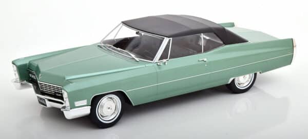 kk scale - 1:18 cadillac deville softtop 1968 green metallic