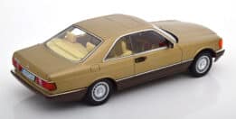 kk scale - 1:18 mercedes 500 sec c126 1987 gold metallic