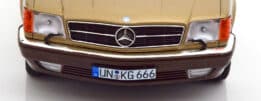 kk scale - 1:18 mercedes 500 sec c126 1987 gold metallic