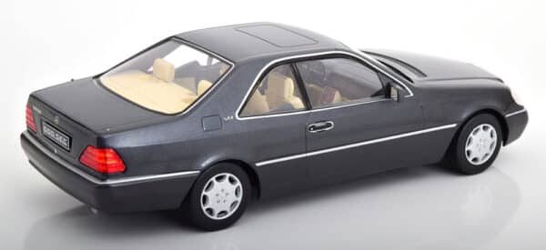 kk scale - 1:18 mercedes 600 sec c140 1992 anthrasite