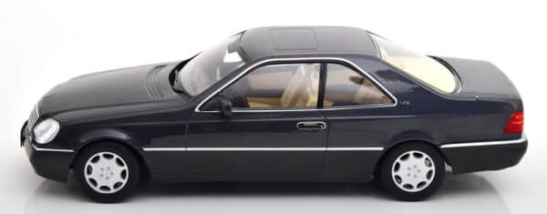 kk scale - 1:18 mercedes 600 sec c140 1992 anthrasite