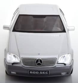 kk scale - 1:18 mercedes 600 sec c140 1992 silver