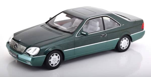 kk scale - 1:18 mercedes 600 sec c140 1992 green metallic