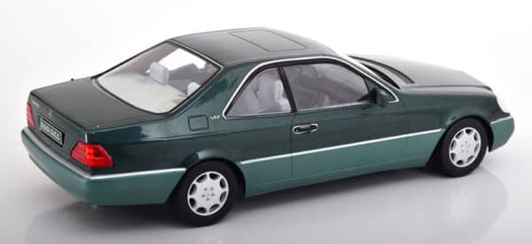 kk scale - 1:18 mercedes 600 sec c140 1992 green metallic