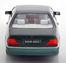 kk scale - 1:18 mercedes 600 sec c140 1992 green metallic
