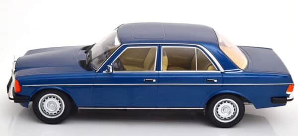 kk scale - 1:18 mercedes 280e w123 1977 dark blue metallic