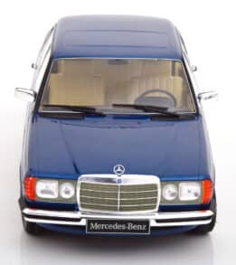 kk scale - 1:18 mercedes 280e w123 1977 dark blue metallic