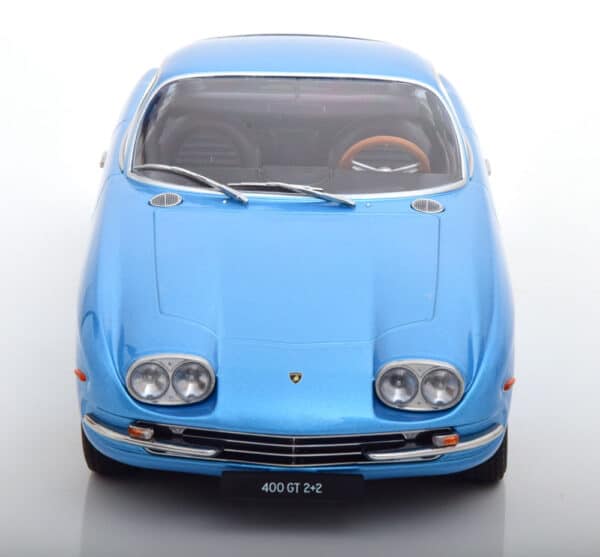 kk scale - 1:18 lamborghini 400 gt 2+2 1965 lightblue metallic