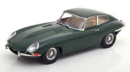kk scale - 1:18 jaguar e-type coupe series 1 1961 british racing green rhd beige interior (500 pcs)