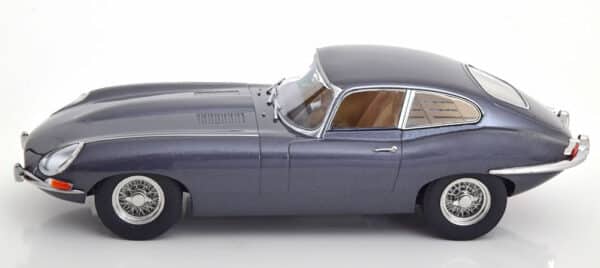 kk scale - 1:18 jaguar e-type coupe series 1 1961 grey metallic beige interior rhd (500)