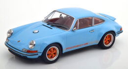 kk scale - 1:18 singer 911 coupe light blue/orange