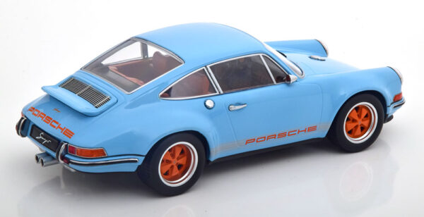 kk scale - 1:18 singer 911 coupe light blue/orange