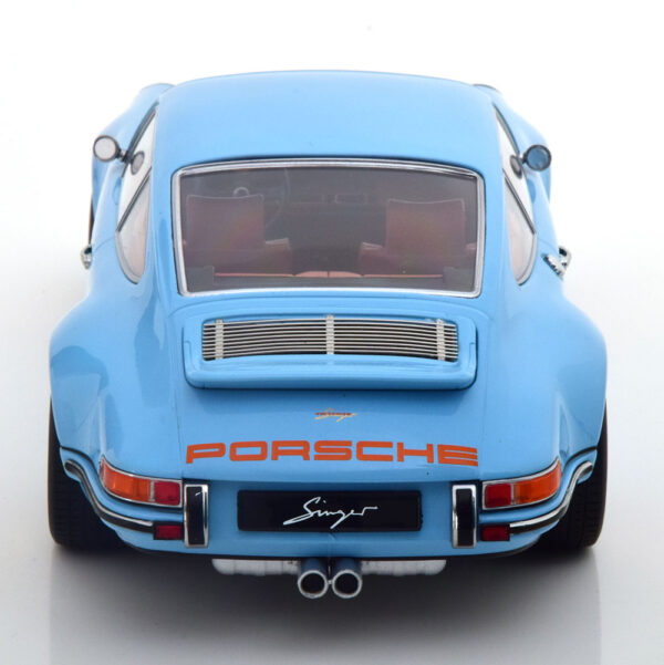 kk scale - 1:18 singer 911 coupe light blue/orange