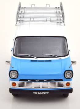 kk scale - 1:18 ford transit bus 1965 w/roof rack blue /white