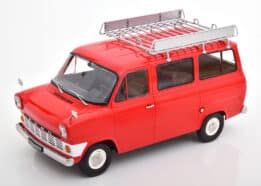 kk scale - 1:18 ford transit bus 1965 with roof rack red