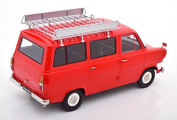 kk scale - 1:18 ford transit bus 1965 with roof rack red