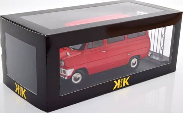 kk scale - 1:18 ford transit bus 1965 with roof rack red