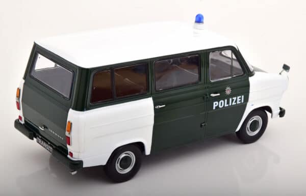 kk scale - 1:18 ford transit bus 1965 polizei hamburg dark green/white