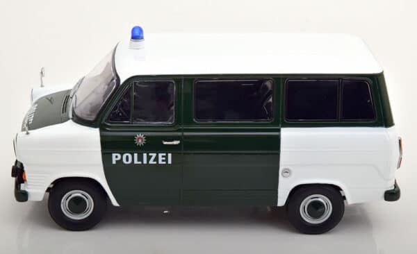 kk scale - 1:18 ford transit bus 1965 polizei hamburg dark green/white