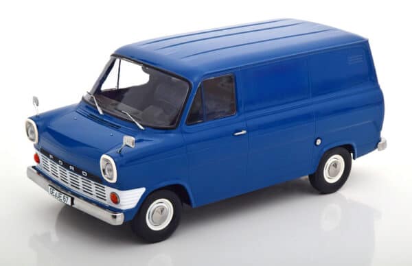 kk scale - 1:18 ford transit delivery van 1965 blue ltd edition 750pcs