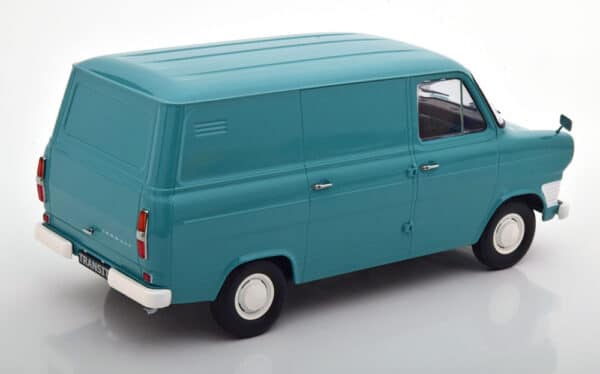 kk scale - 1:18 ford transit delivery van 1965 turquoise ltd edition 750pcs