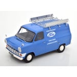KK Scale - 1:18 Ford Transit Delivery Van 1970 Blue Ford Kundendienst w/Roof Rack