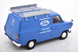 kk scale - 1:18 ford transit delivery van 1970 blue ford kundendienst w/roof rack