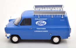 kk scale - 1:18 ford transit delivery van 1970 blue ford kundendienst w/roof rack