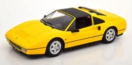 kk scale - 1:18 ferrari 328 gts 1985 yellow (with removable hardtop)