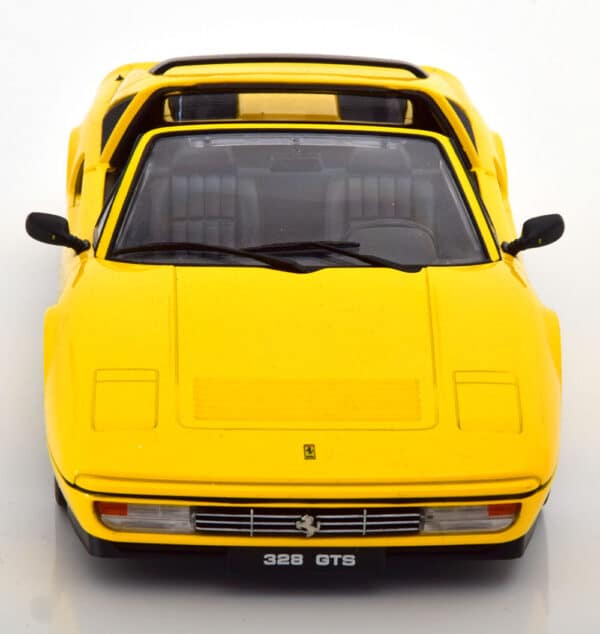 kk scale - 1:18 ferrari 328 gts 1985 yellow (with removable hardtop)