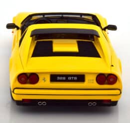 kk scale - 1:18 ferrari 328 gts 1985 yellow (with removable hardtop)