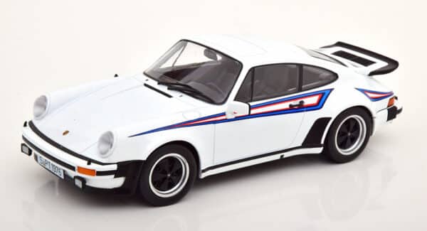 kk scale - 1:18 porsche 911 (930) 3.0 turbo 1976 white with martini livery
