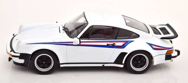 kk scale - 1:18 porsche 911 (930) 3.0 turbo 1976 white with martini livery