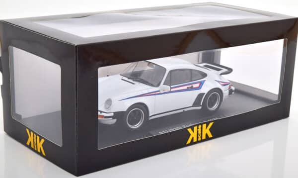 kk scale - 1:18 porsche 911 (930) 3.0 turbo 1976 white with martini livery
