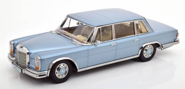 kk scale - 1:18 mercedes 600 swb w100 light blue metallic 1963
