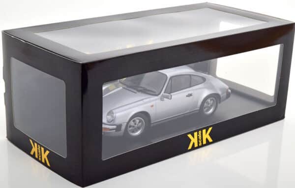kk scale - 1:18 porsche 911 3.2 coupe 1988 250 000th 911 silver grey